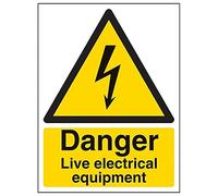 V Safety Eco Friendly Warning Electrical- Danger, Live Electrical Equipment - 150 x 200 mm Safety Sign
