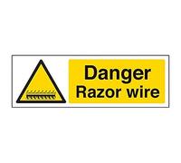V Safety Eco Friendly Warning General - Danger Razor Wire - 450 x 150 mm Safety Sign