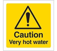 V Safety Eco Friendly Warning Temperature - Caution Very Hot Water - 200 x 200 mm Safety Sign
