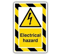 V Safety Electrical Hazard - ExtraViz 250 x 350 mm - 3mm Aluminium Composite Safety Sign