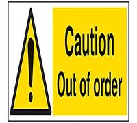 V Safety Electrical Hazard Warning Sign - 600mm x 200mm - Self Adhesive Vinyl