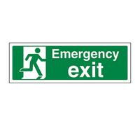 V Safety Emergency Exit Safe Condition Sign - Rigid Plastic - 600X200mm (X3)