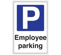 V Safety Employee Parking - Portrait 400 x 600 mm - 3mm Aluminium Composite Safety Sign