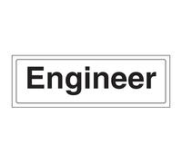 V Safety Engineer - Landscape 300 x 100 mm - Glow In The Dark 1mm Rigid Plastic Safety Sign