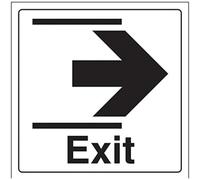 V Safety Exit/Slide Right Door Sign - 150mm x 150mm - Self Adhesive Vinyl