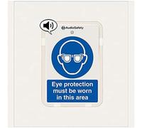 V Safety Eye Protection... - Talking Safety Sign - 225x336mm - 1mm Rigid Plastic