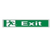 V Safety Final Exit Man Left Sign - 450mm x 150mm - Self Adhesive Vinyl