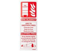 V Safety Fire Blanket Id Fire Extinguisher Sign - 75mm x 200mm - Self Adhesive Vinyl