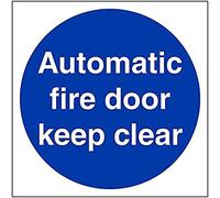 V Safety Fire Door & Mandatory- Automatic Fire Door Keep Clear - 100 X 100mm