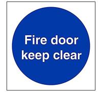 V Safety Fire Door & Mandatory- Fire Door Keep Clear - 100 X 100mm