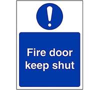V Safety Fire Door & Mandatory- Fire Door Keep Shut - 150 X 200mm