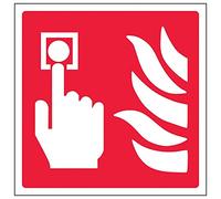 V Safety Fire Equipment - Call Point Logo - 150 x 150 mm Restickable Safety Sign Safety Sign