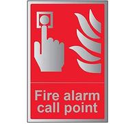 V Safety Fire Equipment-Fire Alarm Call Point Sign - 150mm x 200mm - 1.6mm Alu Rigid Plastic