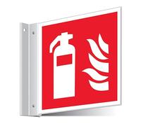 V Safety Fire Extinguisher Corridor Sign 150 x 150 mm - 3mm Indoor Palboard Safety Sign