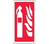 V Safety Fire Extinguisher Logo Sign - 150mm x 150mm - Self Adhesive Vinyl