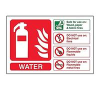 V Safety Fire Extinguisher - Water ID - 150 X 100mm