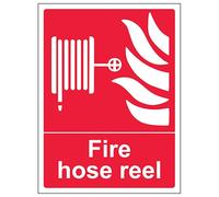 V Safety Fire Hose Reel - Portrait 200 x 300mm - 3mm Aluminium Composite Safety Sign