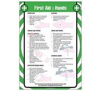 V Safety First Aid Poster - Burns A2 Poster - 420 x 594mm - Heavy Duty