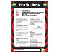 V Safety First Aid Poster - Burns A2 Poster - 420 x 594mm - Standard