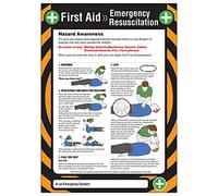 V Safety First Aid Poster - Emergency Resuscitation A2 Poster - 594 x 420mm - Standard