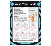 V Safety First Aid Poster - Wash Your Hands A2 Poster - 420 x 594mm - Standard