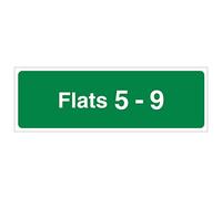 V Safety Flats 5-9 - Wayfinding Sign - 450x150 - GITD Rigid Plastic safety sign