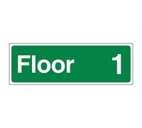 V Safety Floor 1 - Wayfinding Sign - 450x150 - GITD Self Adhesive safety sign