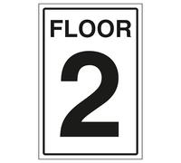 V Safety Floor 2 150 x 200mm - 1mm Rigid Plastic Safety Sign