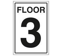 V Safety Floor 3 150 x 200mm - 1mm Rigid Plastic Safety Sign