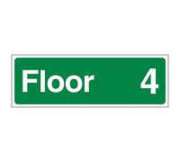 V Safety Floor 4 - Wayfinding Sign - 450x150 - GITD Self Adhesive safety sign