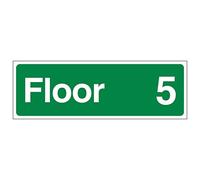 V Safety Floor 5 - Wayfinding Sign - 450x150 - GITD Self Adhesive safety sign