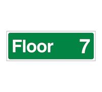 V Safety Floor 7 450 x 150 mm - 2mm Super-Tough Rigid Plastic Safety Sign