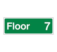 V Safety Floor 7 - Wayfinding Sign - 450x150 - Self Adhesive Vinyl safety sign