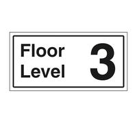 V Safety Floor Level 3 300 x 150 mm - 2mm Rigid Plastic Safety Sign