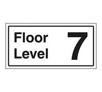 V Safety Floor Level 7 Sign - 600x300 mm - 2 mm Super Strong PETG