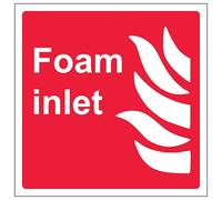 V Safety Foam Inlet - Square 200 x 200 mm - Glow In The Dark Self Adhesive Vinyl Safety Sign