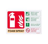 V Safety Foam Spray Electrical ID - Landscape Safety Sign - 150 x 100 mm - Self-Adhesive Monomeric Vinyl