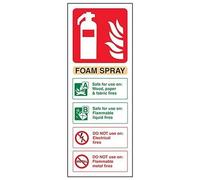V Safety Foam Spray Id Not Electrical Safe Sign - Portrait - 100 mm x 280 mm - 2 mm Rigid Plastic Safety Sign