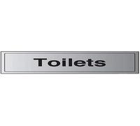 V Safety General Door-Toilets Sign - 300mm x 100mm - 1.6mm Alu Rigid Plastic