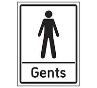 V Safety Gents Toilets - 200mm x 300mm - 3mm Aluminium Composite With Anti-Graffiti