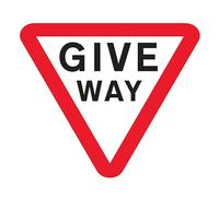 V Safety Give Way 600 x 600 mm - 3mm Reflective Aluminium Composite Safety Sign