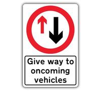 V Safety Give Way To Oncoming Vehicles Safety Sign - 300 x 450 mm - 2mm Rigid Plastic