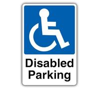 V Safety GloReflect Disabled Parking Safety Sign - 300 x 450 mm - Self Adhesive Vinyl - GloReflect