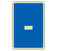 V Safety Glow In The Dark Dash Label - Blue Sign - 300 x 450 mm - Made From Triple Glow Self Adhesive Vinyl - Professional Safety Signage - Made in Britain
