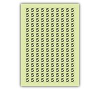 V Safety Glow In The Dark Fire Extinguisher ID Labels - 5 Sign - 210 x 297 mm (A4) - Made From Triple Glow Self Adhesive Vinyl - Fire Safety Signage - Made in Britain