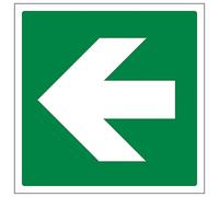 V Safety Green Straight Arrow 100 x 100 mm - 3mm Aluminium Composite Safety Sign