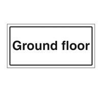 V Safety Ground Floor 300 x 150 mm - 1mm Rigid Plastic Safety Sign