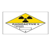 V Safety Hazard diamond - Radioactive II-200x200mm-Magnetic Safety Sign