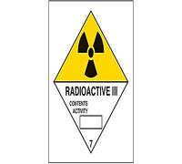 V Safety Hazard diamond - Radioactive III-300x300mm-Magnetic Safety Sign