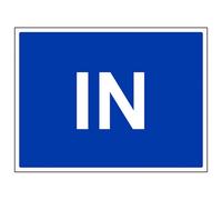 V Safety In Direction Instruction General Sign - Adhesive Vinyl 400X300mm (X3)